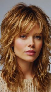 10. Choppy Shag with Loose Curls