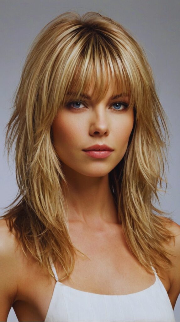 12. Shaggy Layers with a V-Cut Back