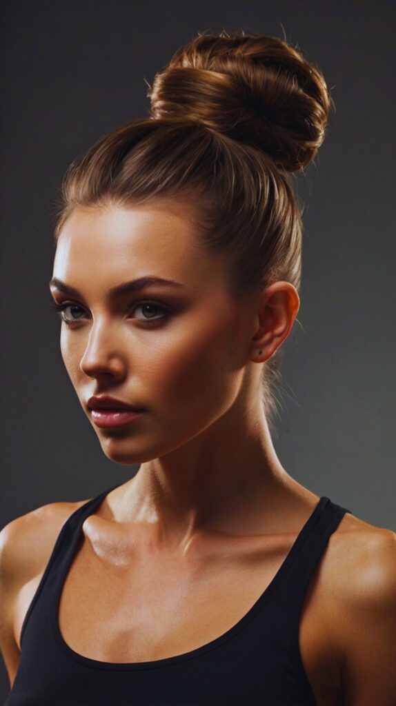 12. Top Knot with Loose Strands