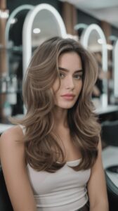 Capacious Straight Hair with a Blowout