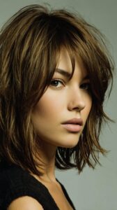 Choppy Long Bob: For an Sharp, Textured Finish