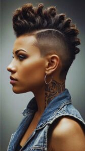 Flat Twist Mohawk with Shaved Sides for Extra Edge