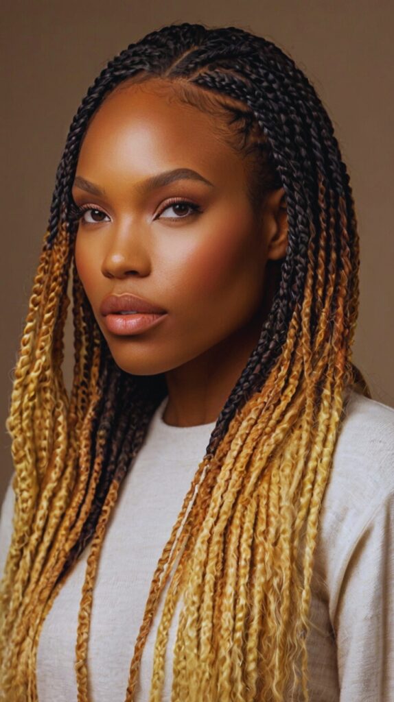 Fulani Twist with Ombre Effect