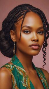 Fulani Twist with Side Parting