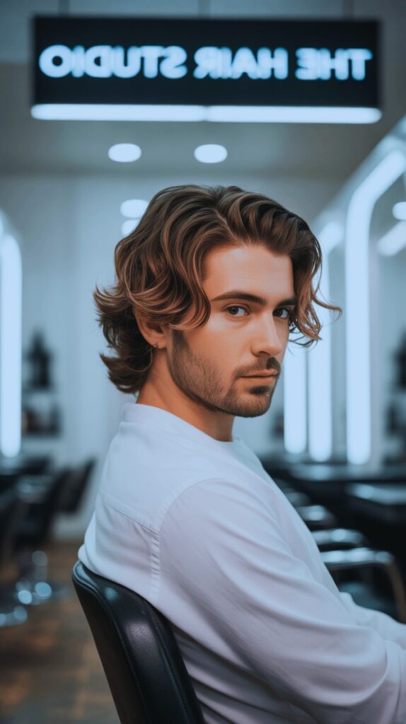 Half-Up, Half-Down Wavy Hairstyle
