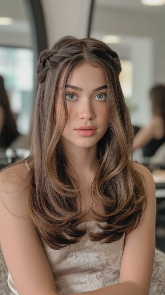 Half-Up, Half-Down with Twists