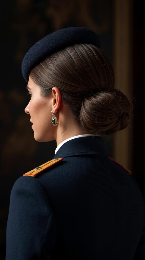 Her Commanding Look at a Military Event