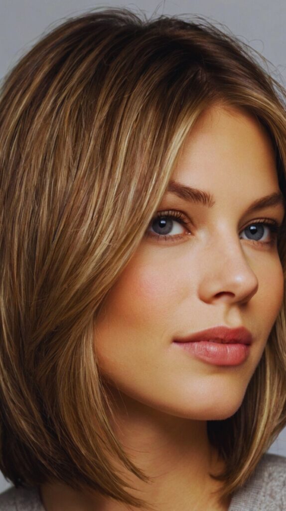 Long Bob with Highlights: Lighten Up Fine Hair