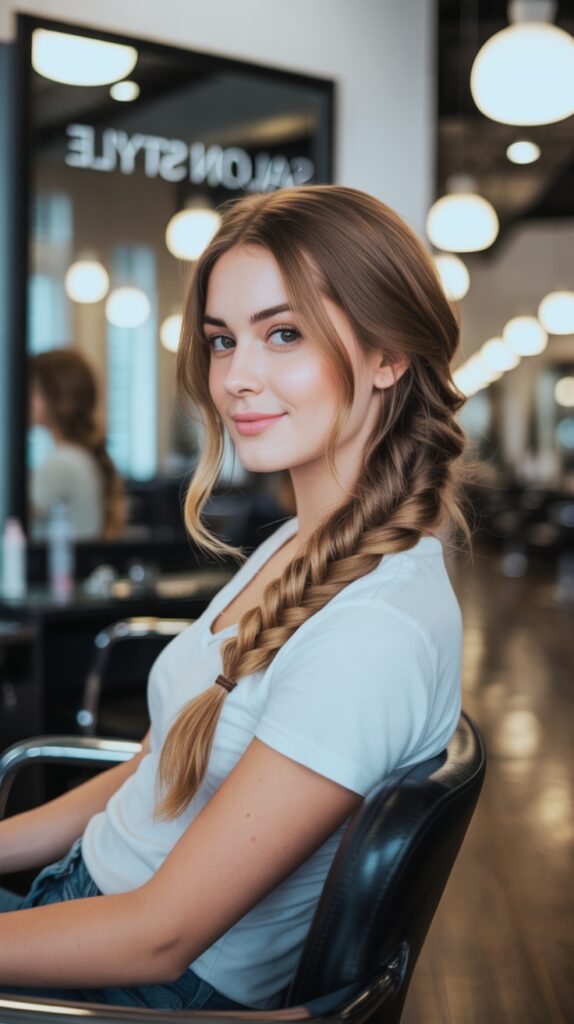 Loose Fishtail Braid for a Playful Style