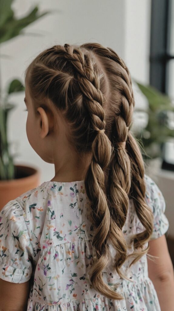 Loose Waves Half-Up Braid