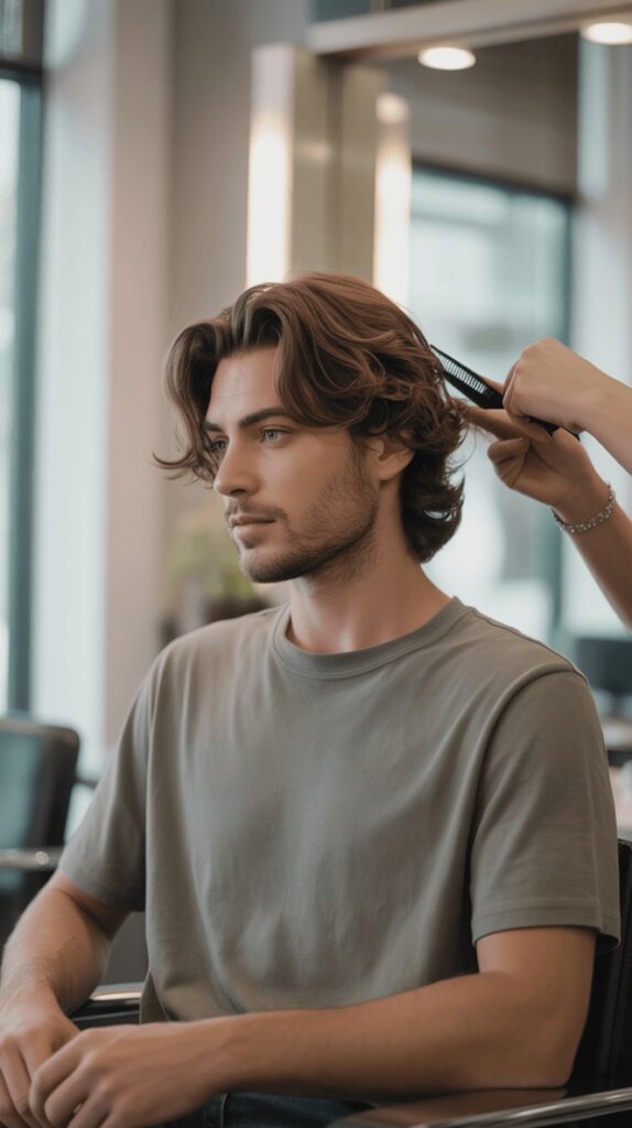 Wavy Hair with a Pompadour