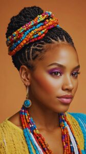 Pop Fun Flat Twist with Colorful Beads 