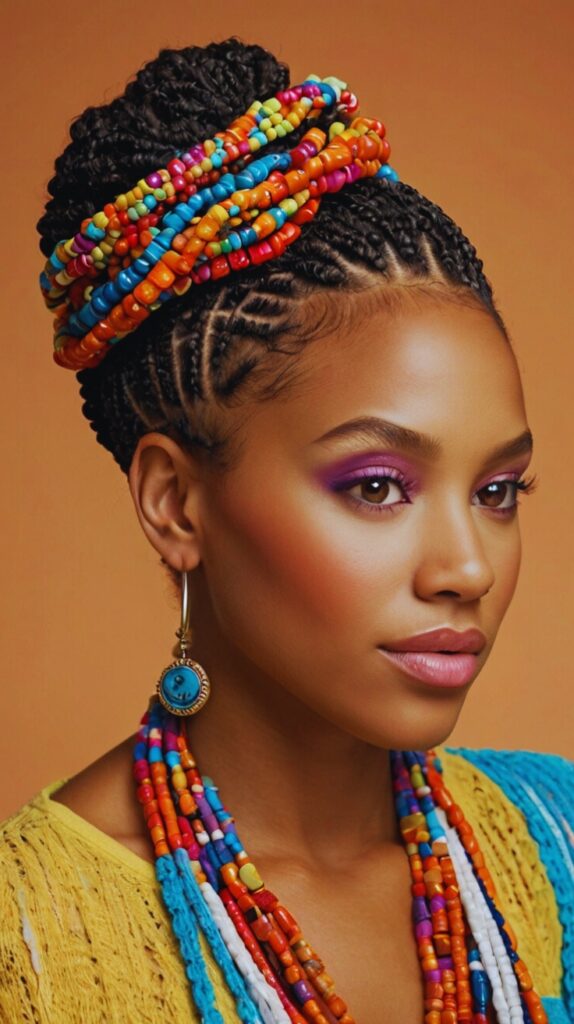 Pop Fun Flat Twist with Colorful Beads