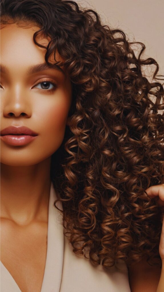 Sharp and Composed Curls with a Curl Cream