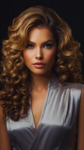 Side Parted Curly Hair Delivering Sizzling Look