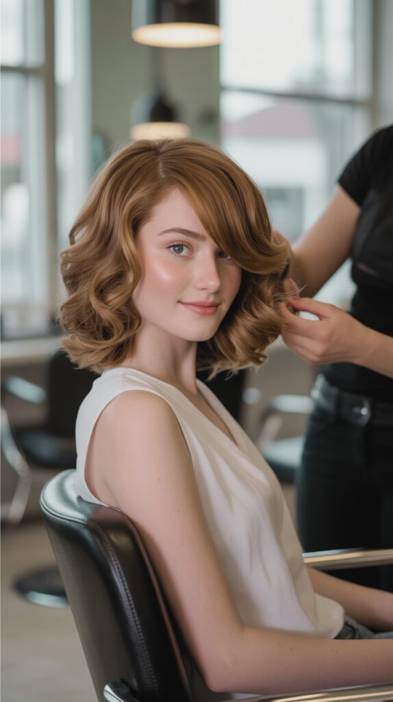 Side-Swept Curls for an Elegant Beauty