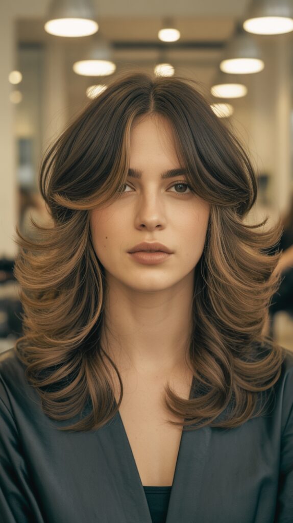 Soft Layered Curls for a Bouncy Look