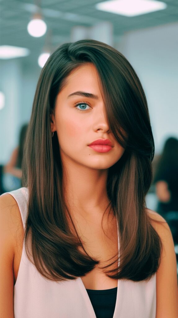 Straight Hair with Hair Accessories