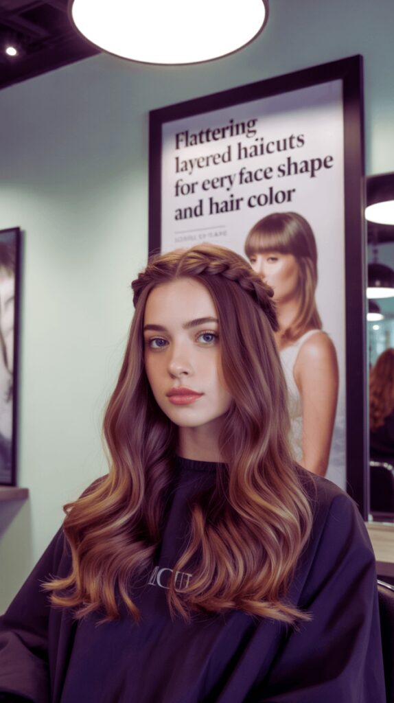 Straight Hair with a Middle Part