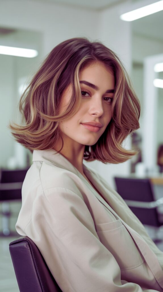 Textured Long Bob (Lob) with Light Waves