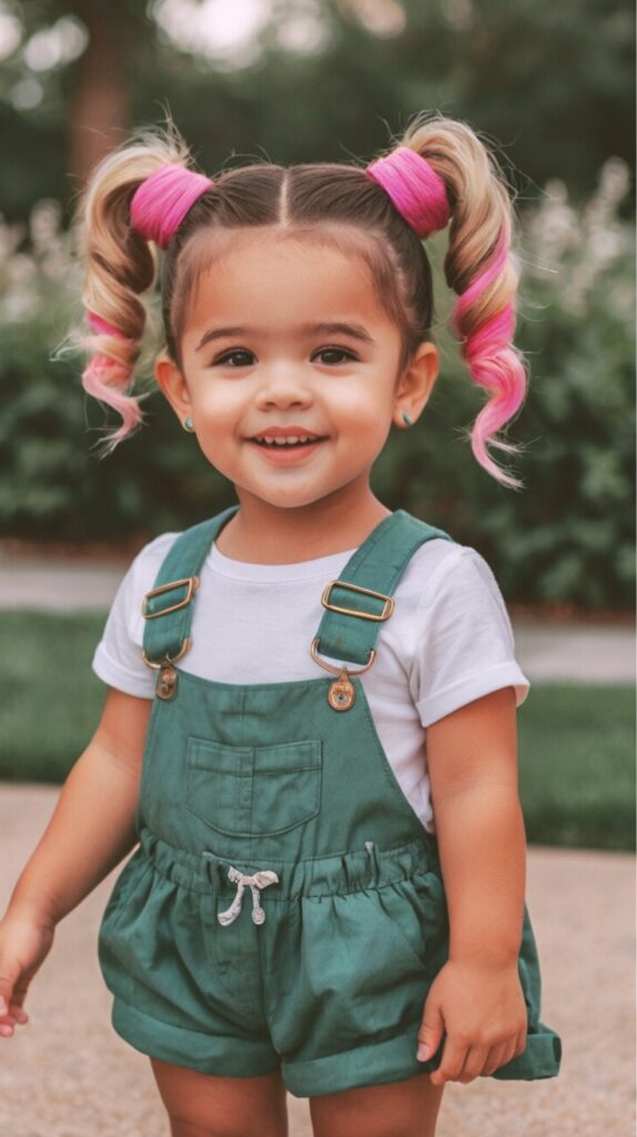 Two-Toned Pigtail Buns