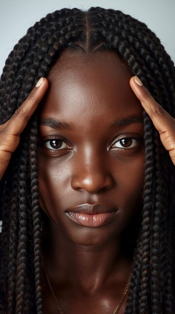 1. Classic Fulani Knotless Braids