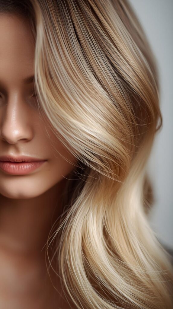 1. Classic Rooted Blonde Balayage