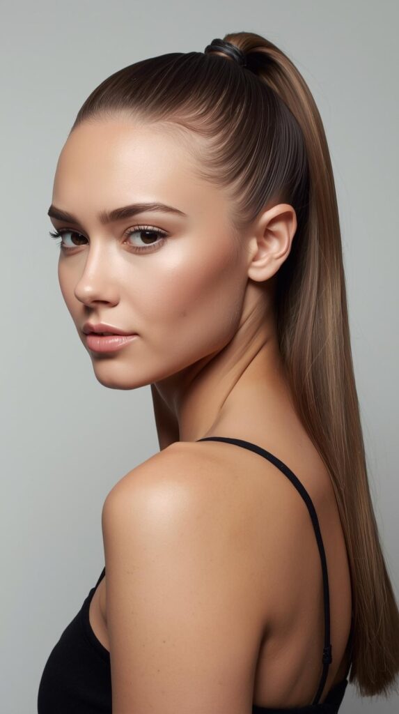 1. Sleek High Ponytail