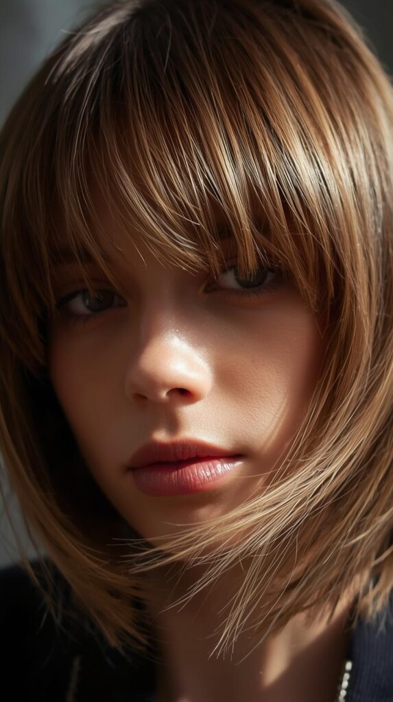 10. Curtain Bangs with Layers