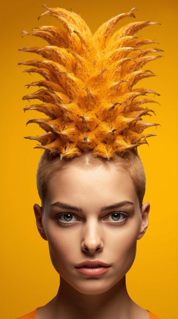 10. Pineapple Updo