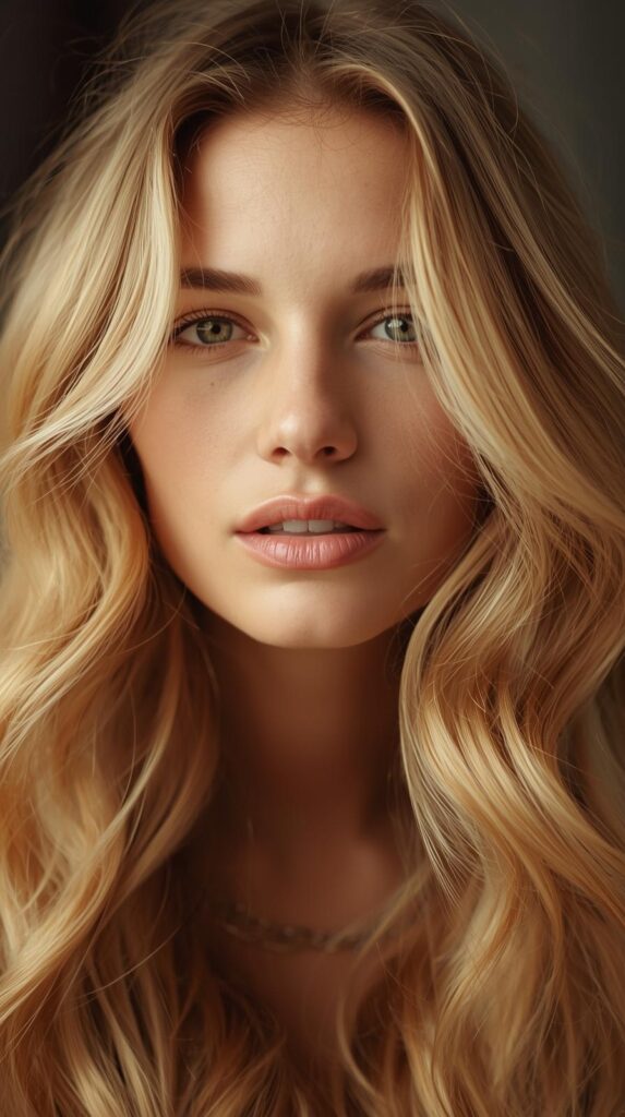 11. Honey Blonde Long Waves