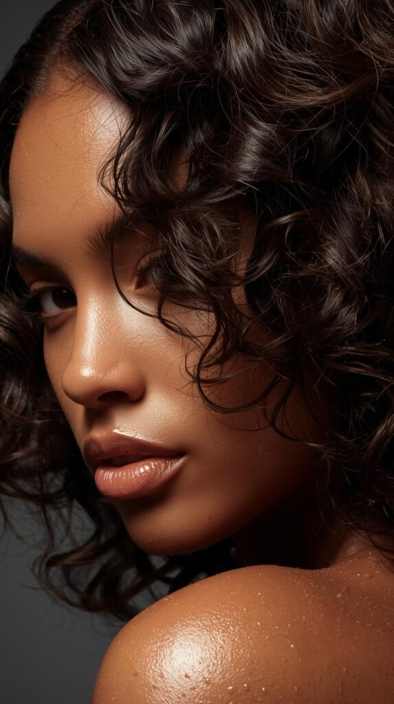 11. Wet-Look Defined Curls