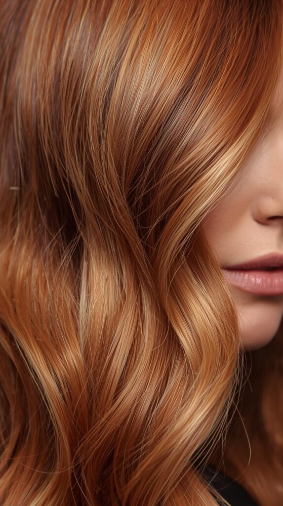 13. Ginger Balayage Highlights