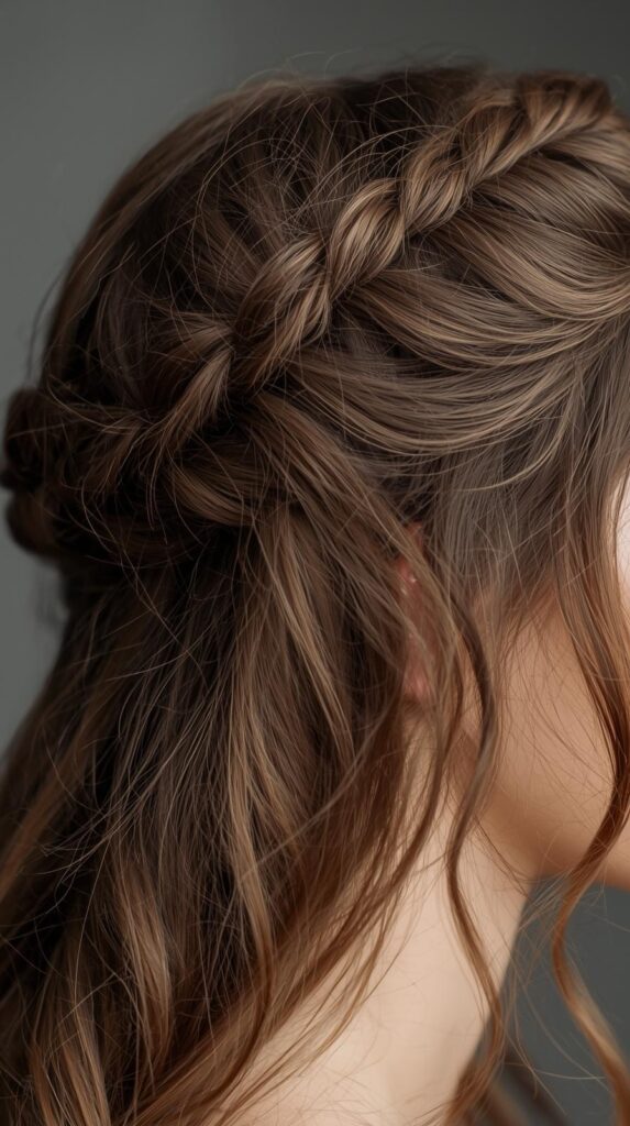 2. Half-Up Twisted Crown