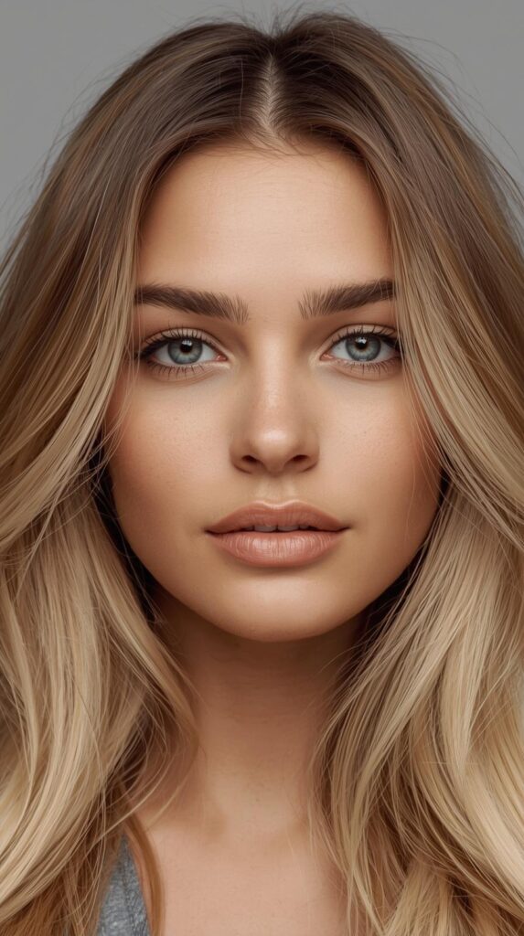 3. Honey Blonde with Dark Roots