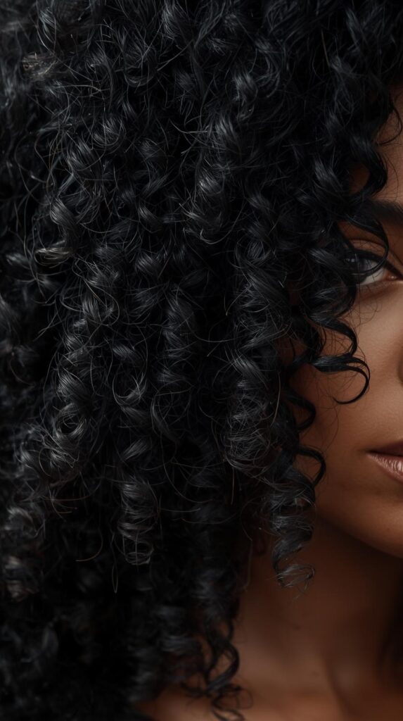 3. Jet Black Curls