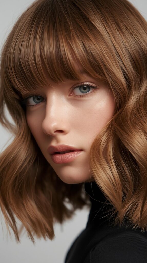 3. Layered Curtain Bangs