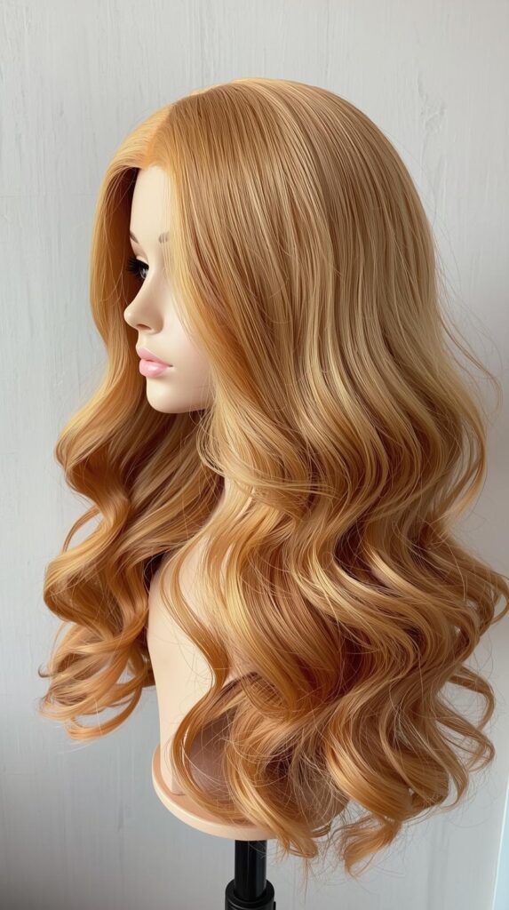 4. Curly Honey Blonde Wig