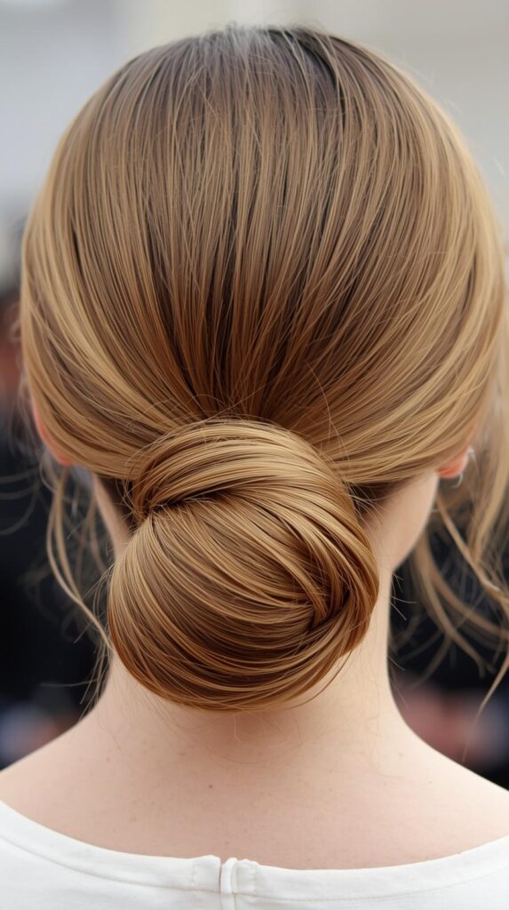 4. Sleek Low Bun