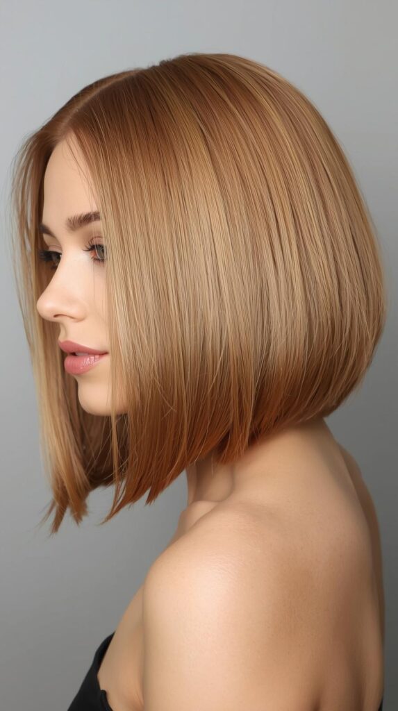5. Bob-Length Honey Blonde Wig