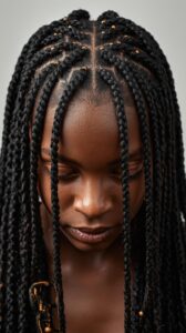 5. Jumbo Knotless Fulani Braids