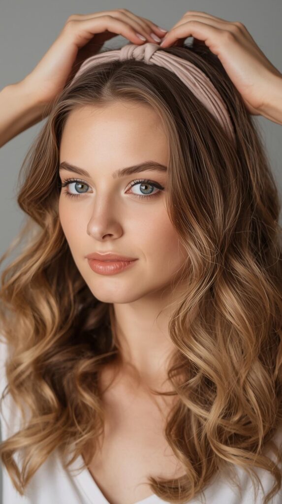 6. Heatless Headband Waves