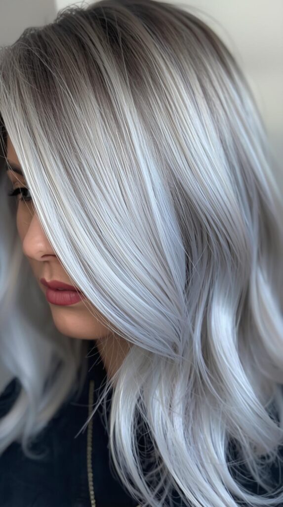 6. Icy Blonde with Root Melt