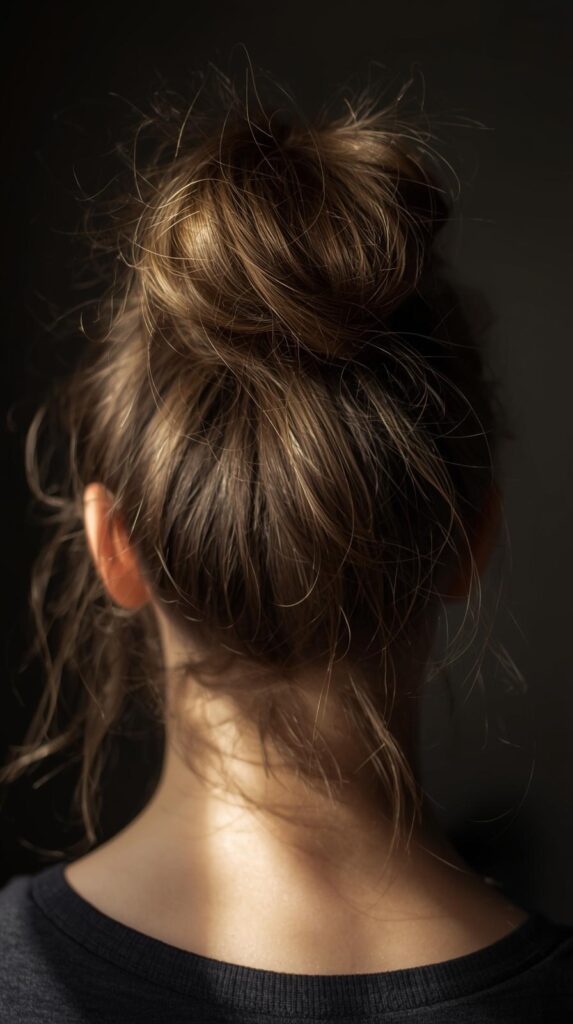 7. Messy Top Knot