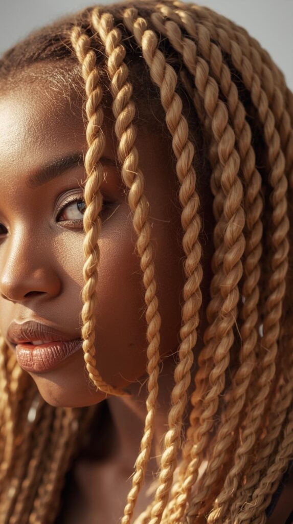 9. Honey Blonde Twists