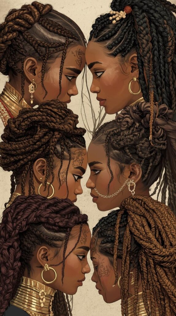 9. Protective Braided Styles with Coils