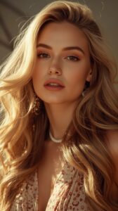 Blonde Waves with a Hot Bombshell Flair