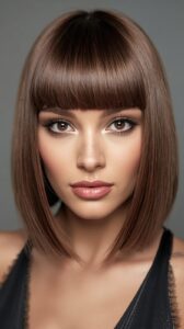 Blunt Bob for a Bold Finish