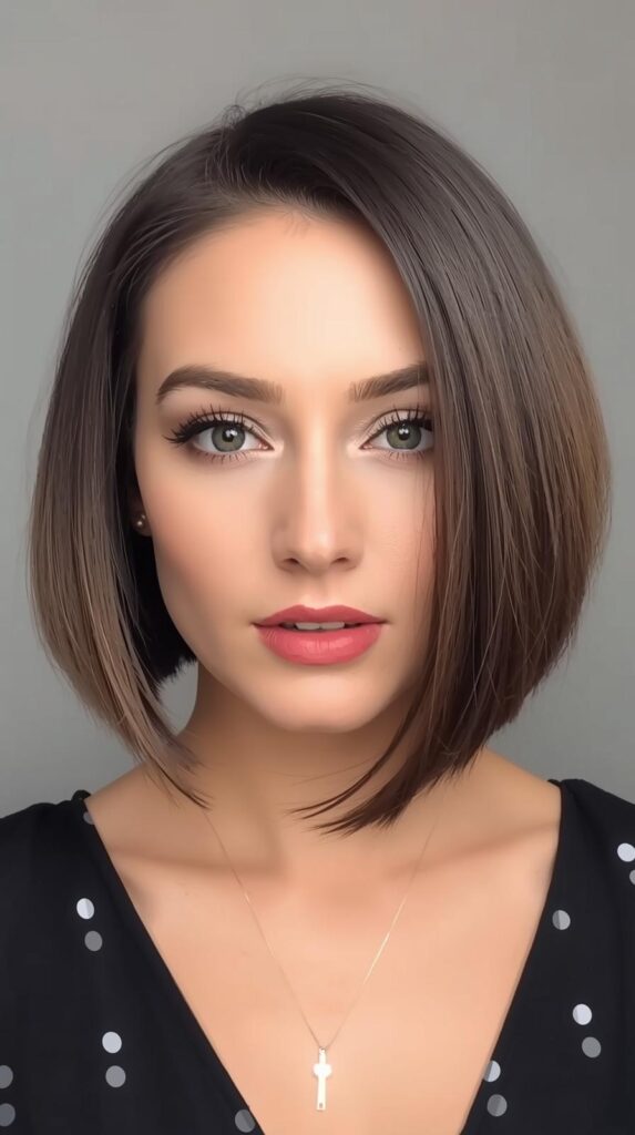 Blunt Bob with Middle Part
