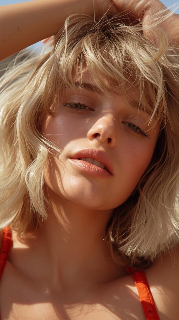 Chic & Carefree: The Sun-kissed Shag with Playful Whisps